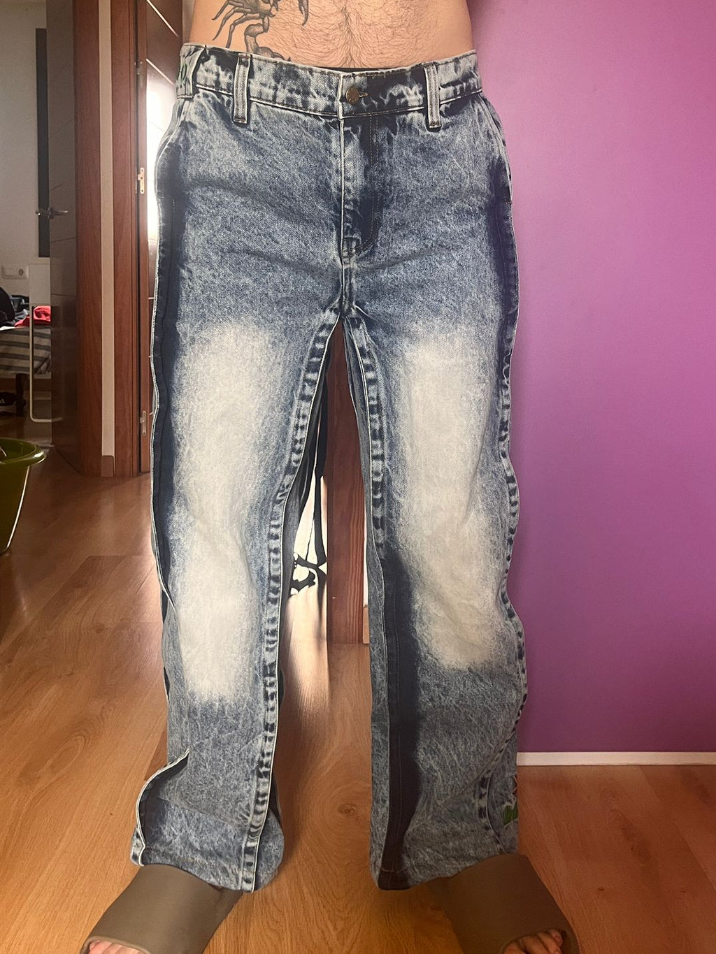 Bloque Square Jeans Washed Blue
